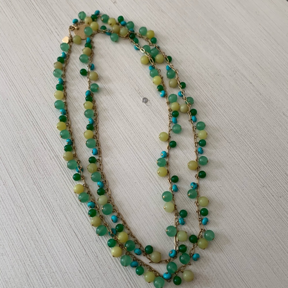 Stella & Dot Jade and Turquoise necklace - Picture 1 of 5